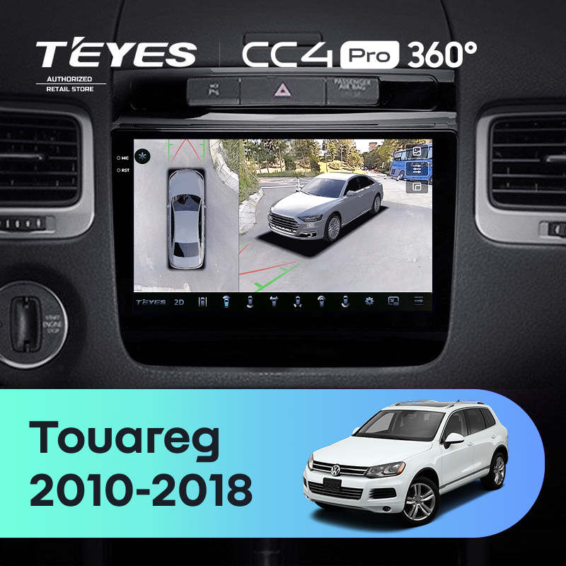 Штатная магнитола Teyes CC4 Pro 360 12/256 Volkswagen Touareg FL NF (2010-2018)