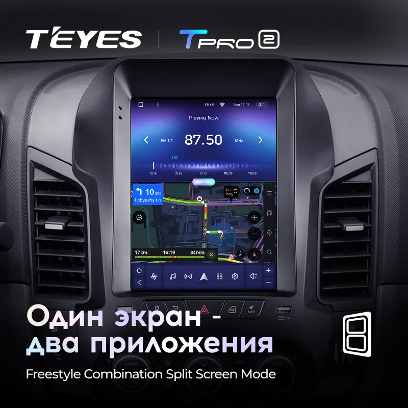 Штатная магнитола Tesla style Teyes TPRO 2 4/64 Ford Ranger 3 (2011-2015)