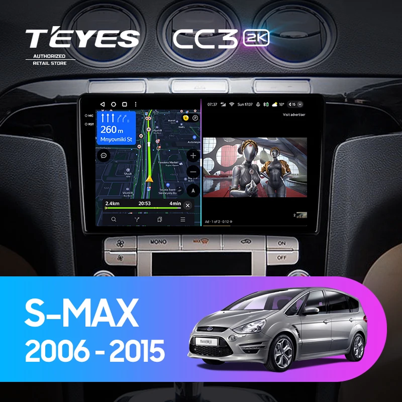 Штатная магнитола Teyes CC3 2K 4/64 Ford S-MAX (2006-2015) F2