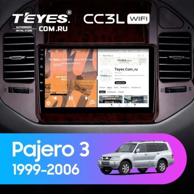 Штатная магнитола Teyes CC3L WiFi 2/32 Mitsubishi Pajero 3 V70 V60 (1999-2006)