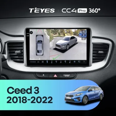 Штатная магнитола Teyes CC4 Pro 360 8/128 Kia Ceed 3 CD (2018-2022)