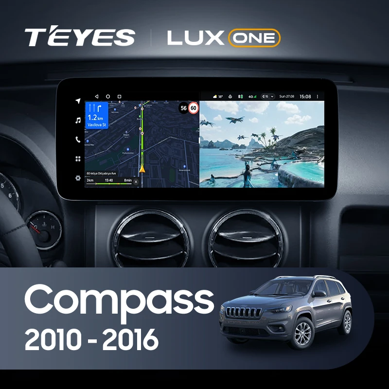 Штатная магнитола Teyes LUX ONE 6/128 Jeep Compass MK (2010-2016)