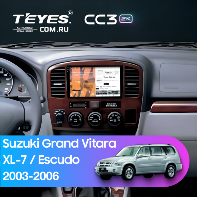 Штатная магнитола Teyes CC3 2K 360 6/128 Suzuki Grand Vitara XL-7 (2003-2006)