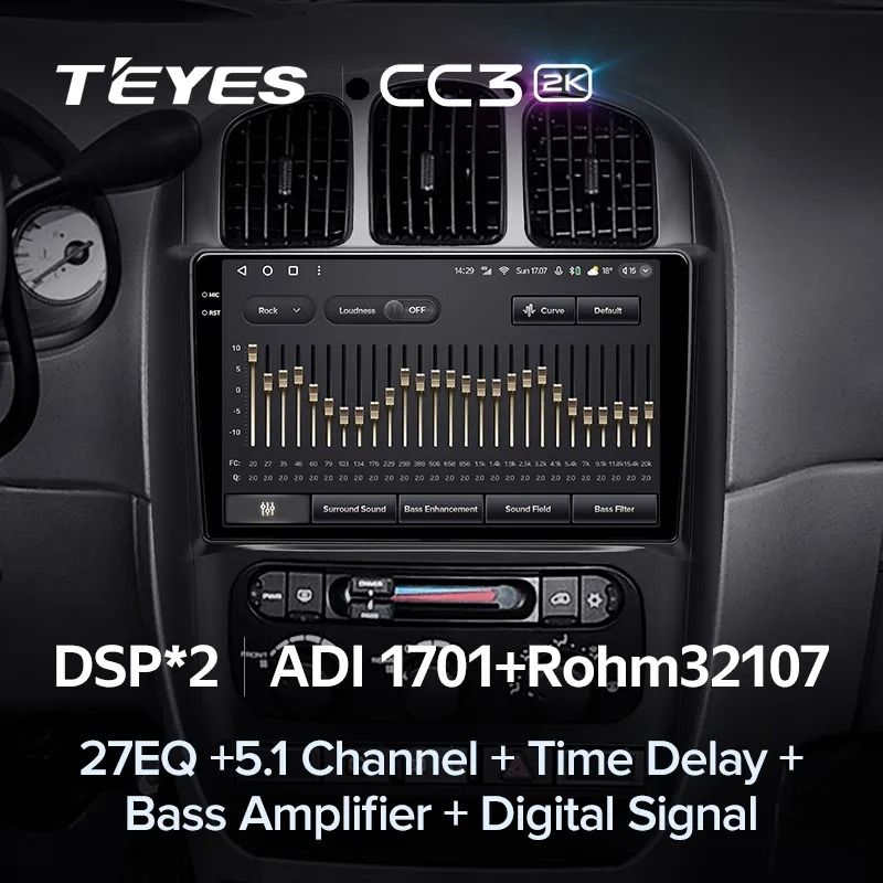 Штатная магнитола Teyes CC3 2K 6/128 Dodge Caravan 4 (2000-2007) Тип-A