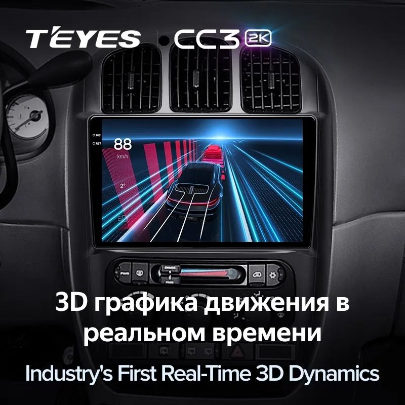 Штатная магнитола Teyes CC3 2K 6/128 Dodge Caravan 4 (2000-2007) Тип-A