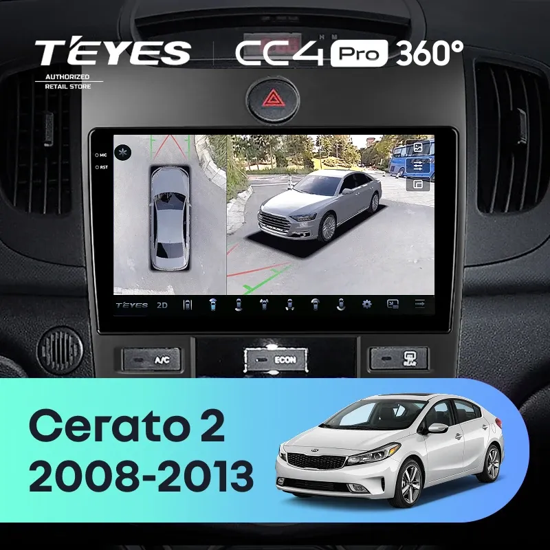 Штатная магнитола Teyes CC4 Pro 360 12/256 Kia Cerato 2 TD (2008-2013) F4