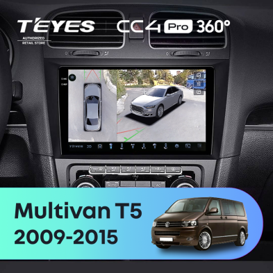 Штатная магнитола Teyes CC4 Pro 360 12/256 Volkswagen Multivan T5 (2009-2015)