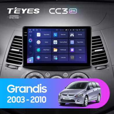 Штатная магнитола Teyes CC3 2K 4/32 Mitsubishi Grandis 1 (2003-2010) F1