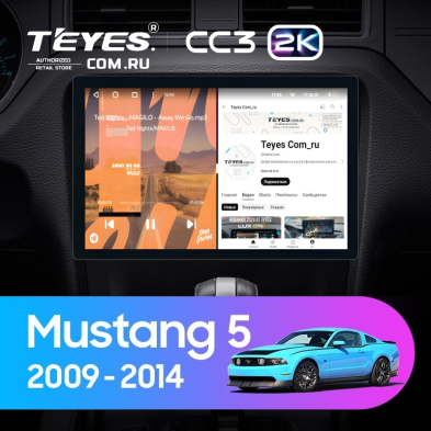 Штатная магнитола Teyes CC3 2K 4/32 Ford Mustang 5 S-197 (2009-2014) F1 (11")