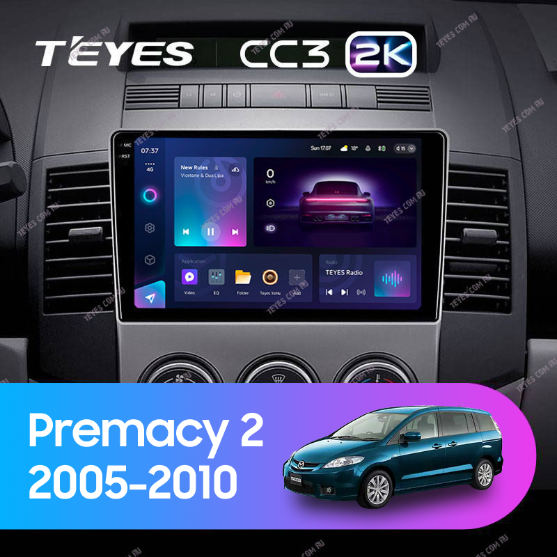 Штатная магнитола Teyes CC3 2K 6/128 Mazda Premacy 2 (2005-2010)
