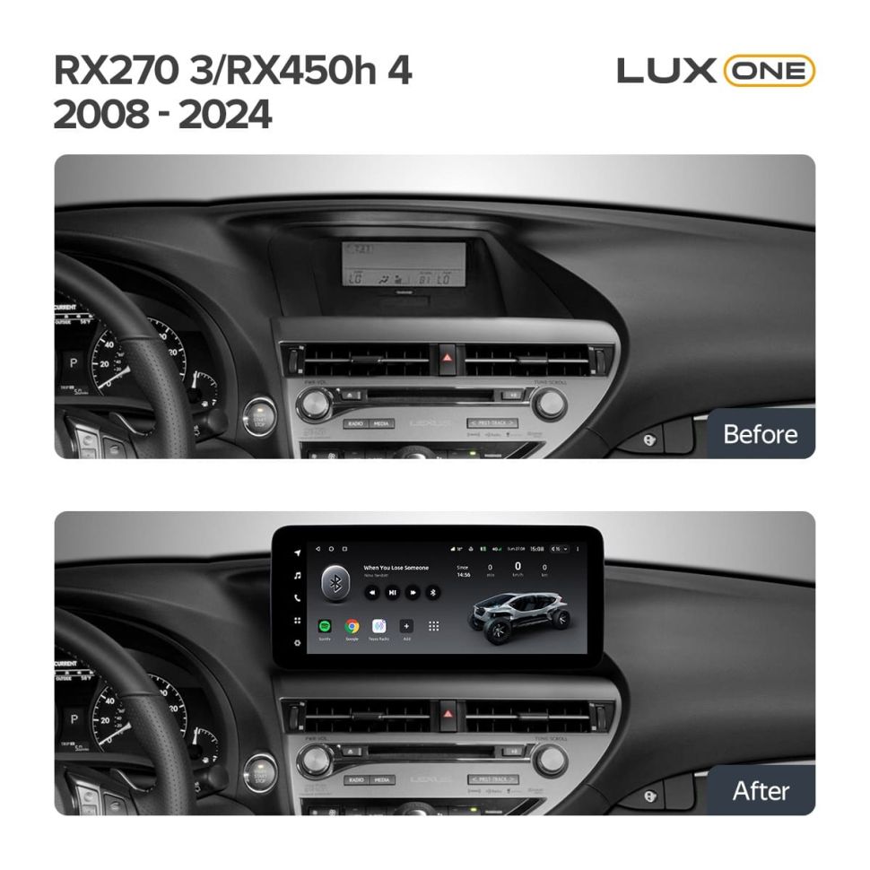 Переходная рамка Lexus RX270 3 RX450h 3 AL10 (2008-2015 RX450h 4 AL20 (2015-2024) Тип-A (12,3")