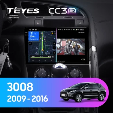 Штатная магнитола Teyes CC3 2K 360 6/128 Peugeot 3008 1 (2009-2016) F2