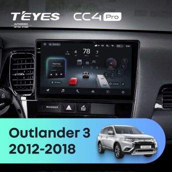 Штатная магнитола Teyes CC4 Pro 12/256 Mitsubishi Outlander 3 (2012-2018) Тип-B