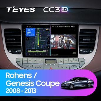 Штатная магнитола Teyes CC3 2K 4/64 Hyundai Rohens Genesis (2008-2013) F1