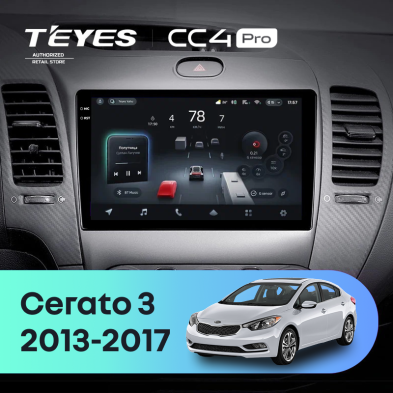 Штатная магнитола Teyes CC4 Pro 8/128 Kia Cerato 3 YD (2013-2017) F1 Тип-AB