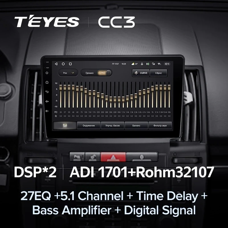 Штатная магнитола Teyes CC3 4/32 Land Rover Freelander 2 (2006-2012)