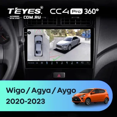 Штатная магнитола Teyes CC4 Pro 360 12/256 Toyota Wigo/Agya (2020-2023) F1