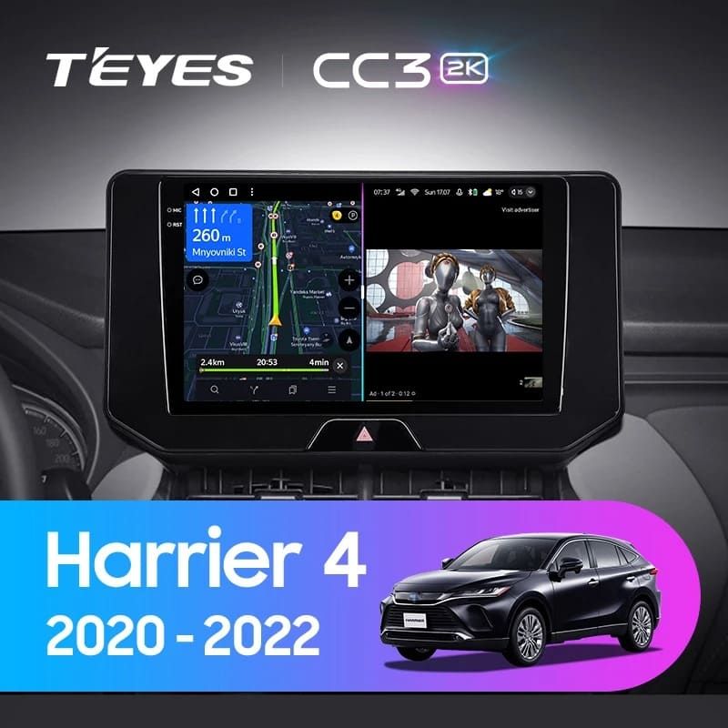 Штатная магнитола Teyes CC3 2K 360 6/128 Toyota Harrier 4 XU80 (2020-2022)