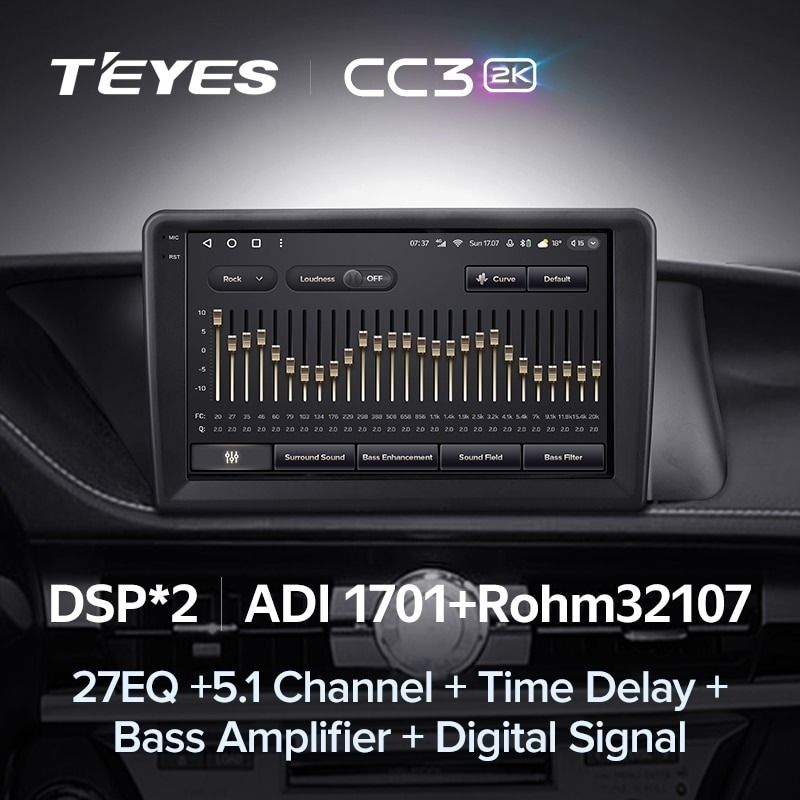 Штатная магнитола Teyes CC3 2K 4/32 Lexus ES ES200 ES250 ES300h ES350 XV60 VI (2012-2018) Тип-C