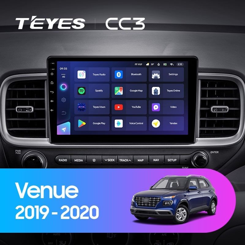 Штатная магнитола Teyes CC3 4/32 Hyundai Venue (2019-2020) Правый руль