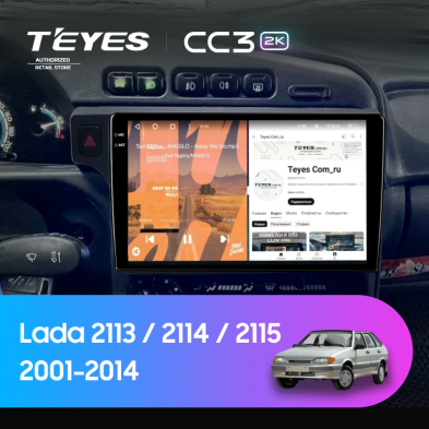 Штатная магнитола Teyes CC3 2K 6/128 Lada 2113 (2001-2014) F1