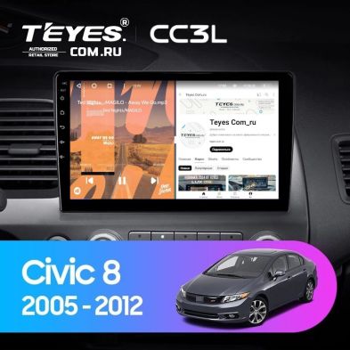 Штатная магнитола Teyes CC3L 4/32 Honda Civic 8 FK FN FD (2005-2012)