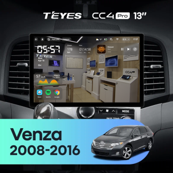 Штатная магнитола Teyes CC4 Pro 8/128 Toyota Venza (2008-2016) (13")