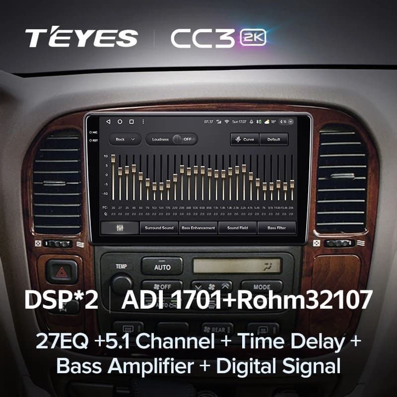 Штатная магнитола Teyes CC3 2K 4/32 Lexus LX470 (1998-2003) F1